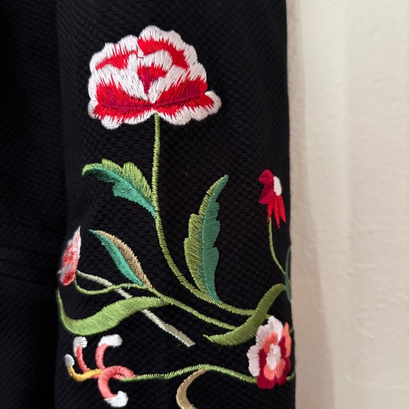 Victor Costa Occasion Floral Embroidered Coat Tunic Jacket Vintage, Size S - Picture 7 of 8